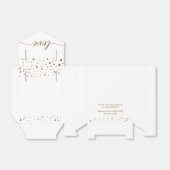 Eenvoudige gepersonaliseerde gouden liefde script bedankdoosjes (Uitgevouwen)