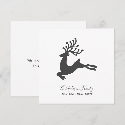 Eenvoudige gepersonaliseerde herten vakantie Kaart (Voorkant / Achterkant)