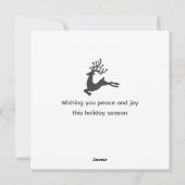 Eenvoudige gepersonaliseerde herten vakantie Kaart (Achterkant)