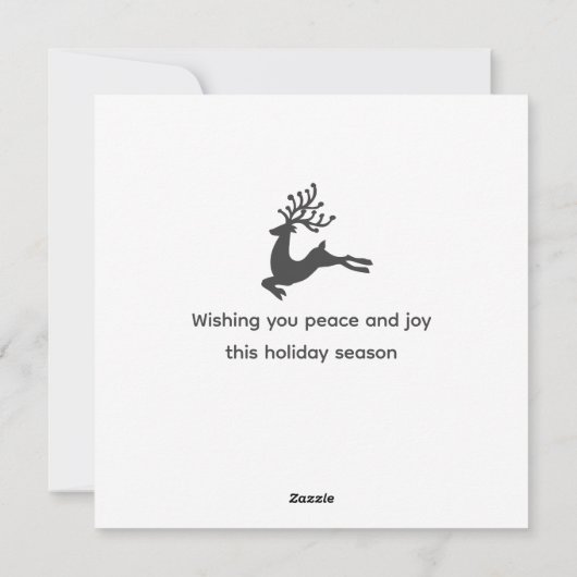 Eenvoudige gepersonaliseerde herten vakantie Kaart (Achterkant)
