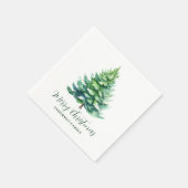 Eenvoudige gepersonaliseerde kerstboom servet (Hoek)