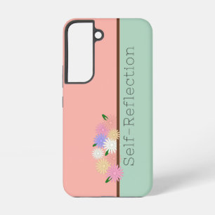Eenvoudige gepersonaliseerde madeliefjes bloemmoti samsung galaxy hoesje
