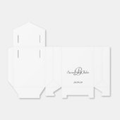 Eenvoudige gepersonaliseerde Monogram bruiloft gun Bedankdoosjes (Uitgevouwen)