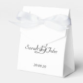 Eenvoudige gepersonaliseerde Monogram bruiloft gun Bedankdoosjes (Voorkant Zijde)