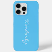 Eenvoudige gepersonaliseerde naam blauw Case-Mate iPhone case (Achterkant)
