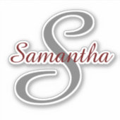 Eenvoudige gepersonaliseerde naam sticker (Voorkant)