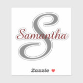 Eenvoudige gepersonaliseerde naam sticker (Vel)