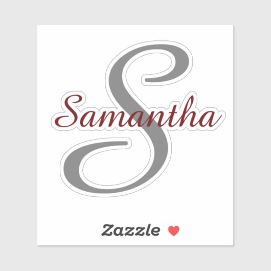 Eenvoudige gepersonaliseerde naam sticker (Vel)