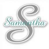 Eenvoudige gepersonaliseerde naam sticker (Voorkant)