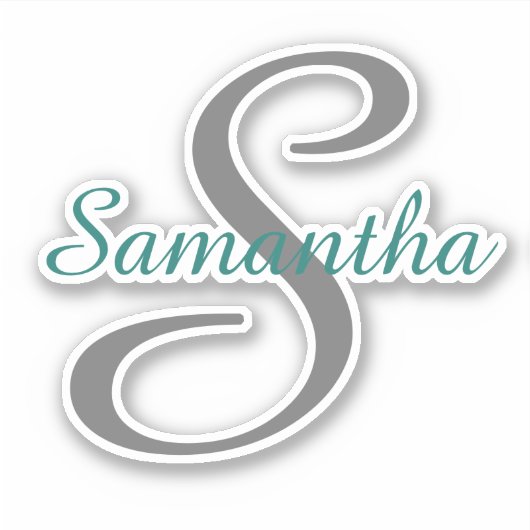 Eenvoudige gepersonaliseerde naam sticker (Voorkant)