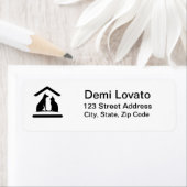 Eenvoudige gepersonaliseerde naam voor kat en hond etiket (Insitu)