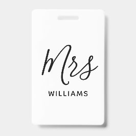 Eenvoudige gepersonaliseerde naamkoord ID voor ler Badge