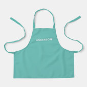 Eenvoudige gepersonaliseerde naammonogram | Elegan Schort (Voorkant)