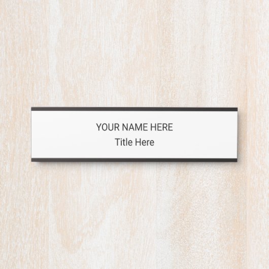 Eenvoudige gepersonaliseerde naamplaat & hangend b (Voorkant)