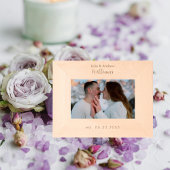 Eenvoudige gepersonaliseerde paar namen bruiloft gegraveerde lijstjes