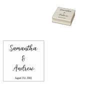 Eenvoudige gepersonaliseerde Passen getrouwd en tr Rubberstempel (Gestempeld)