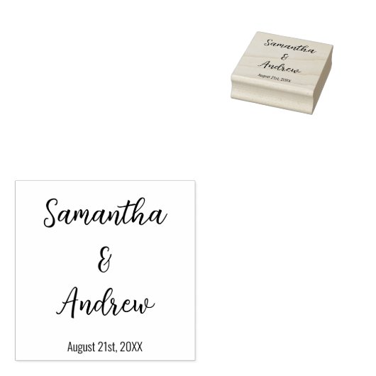 Eenvoudige gepersonaliseerde Passen getrouwd en tr Rubberstempel (Gestempeld)
