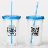 Eenvoudige, gepersonaliseerde QR-code voor zakelij Acryl Drinkbeker