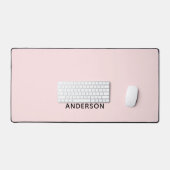 Eenvoudige gepersonaliseerde roze & naammonogram | bureaumat (Keyboard & Muis)