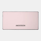 Eenvoudige gepersonaliseerde roze & naammonogram | bureaumat (Voorkant)