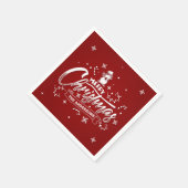 Eenvoudige Gepersonaliseerde Sneeuwman Kerstmis |  Servet (Hoek)