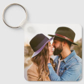 Eenvoudige gepersonaliseerde tekst en foto sleutelhanger (Voorkant)