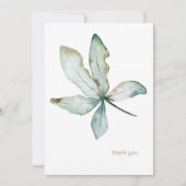 Eenvoudige gepersonaliseerde tropische groenvoorzi bedankkaart (Voorkant)