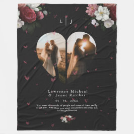 Eenvoudige gepersonaliseerde vorm van het hart 2 F Fleece Deken