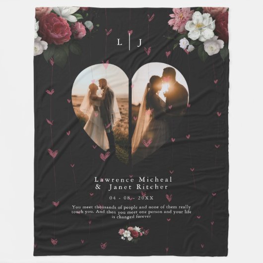 Eenvoudige gepersonaliseerde vorm van het hart 2 F Fleece Deken (Voorkant)