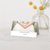 Eenvoudige Gepersonaliseerde Wedding Place Card Plaatskaartje (Achterkant)