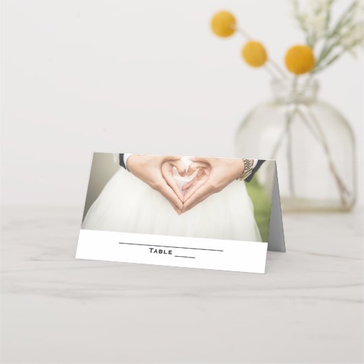 Eenvoudige Gepersonaliseerde Wedding Place Card Plaatskaartje (Voorkant)