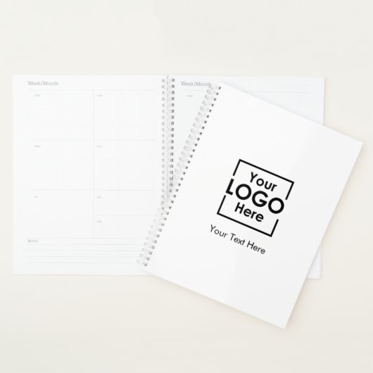 Eenvoudige gepersonaliseerde zakelijke Logo tekst Planner (Display)