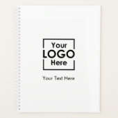 Eenvoudige gepersonaliseerde zakelijke Logo tekst Planner (Voorkant)