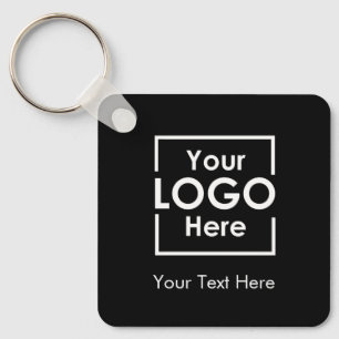 Eenvoudige Gepersonaliseerde Zakelijke Logo Tekst Sleutelhanger
