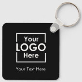 Eenvoudige Gepersonaliseerde Zakelijke Logo Tekst  Sleutelhanger (Achterkant)