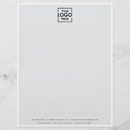 Eenvoudige gepersonaliseerde zakelijke Logo wit gr Briefhoofd