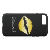 Eenvoudige gepersonaliseerde zwarte glitters glanz Case-Mate iPhone case (Achterkant (Horizontaal))