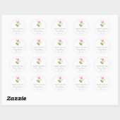 Eenvoudige Geranium-herdenking Ronde Sticker (Vel)