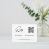 Eenvoudige gereserveerde zitplaats QR CODE RSVP tr Informatiekaartje (Staand voorkant)