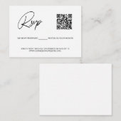 Eenvoudige gereserveerde zitplaats QR CODE RSVP tr Informatiekaartje (Voorkant / Achterkant)