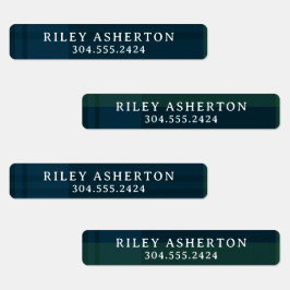 Eenvoudige geruite klassieke groene navy preppy na labels