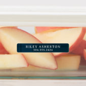 Eenvoudige geruite klassieke groene navy preppy na labels (Aangebracht)