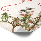 Eenvoudige geruite rode strik Kerstvakantie Welkom Poster (Hoek)