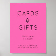 Eenvoudige Geschenken en Kaarten Hot Pink Trouwbor