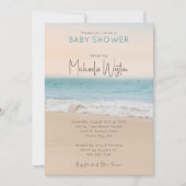 Eenvoudige Geslacht Neutrale Strand Baby Shower Kaart (Voorkant)