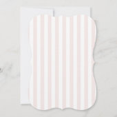 Eenvoudige gestreepte babyshower uitnodiging (Achterkant)