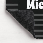 Eenvoudige Gestreepte Donkergrijze en Zwarte Douan Muismat (Hoek)