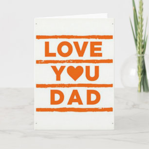 Eenvoudige gestreepte Love You Papa Kaart