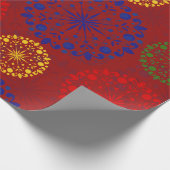 Eenvoudige getextureerde besneeuwde mandala cadeaupapier (Hoek)