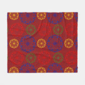 Eenvoudige getextureerde besneeuwde mandala fleece deken (Voorkant (Horizontaal))